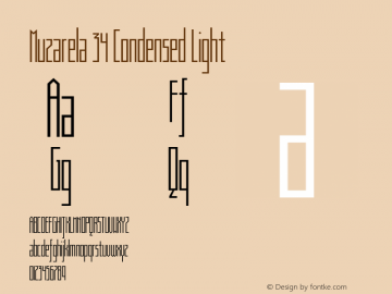 Muzarela 34 Condensed Light Version 1.000图片样张