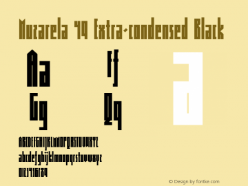 Muzarela 49 Extra-condensed Black Version 1.000 Font Sample