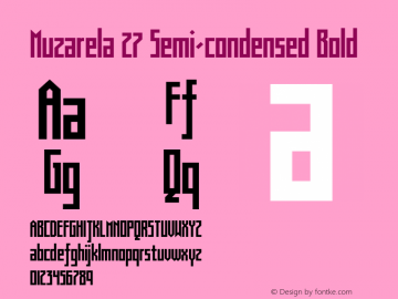 Muzarela 27 Semi-condensed Bold Version 1.000图片样张