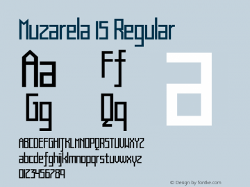 Muzarela 15 Regular Version 1.000 Font Sample