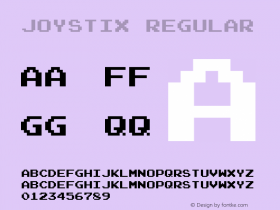 Joystix Regular Version 2.000 2004 Font Sample