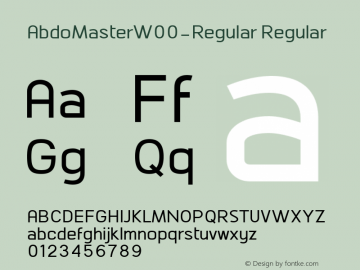 AbdoMasterW00-Regular Regular Version 2.90图片样张