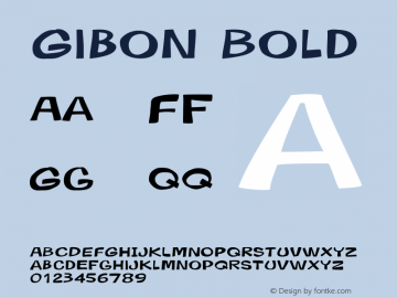Gibon Bold Version 1.000 2016 initial release图片样张