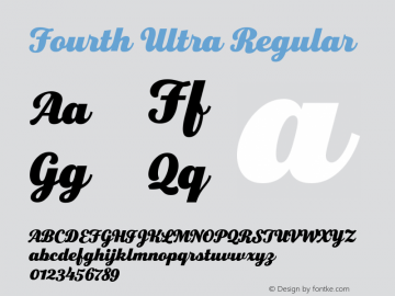Fourth Ultra Regular Version 1.000 Font Sample