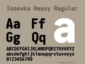 Iosevka Heavy Regular 1.7.4; ttfautohint (v1.5)图片样张