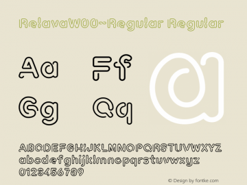 RelavaW00-Regular Regular Version 1.00 Font Sample