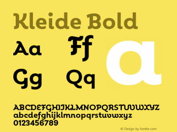 Kleide Bold Version 1.000; initial release图片样张