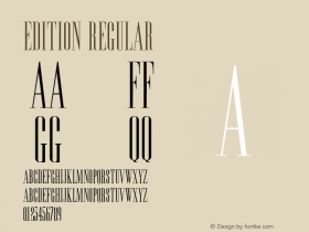 Edition Regular Altsys Fontographer 3.5  31.12.1992 Font Sample