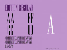 Edition Regular Altsys Metamorphosis:4/11/92 Font Sample