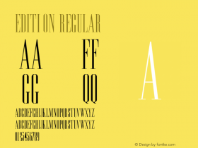 Edition Regular -------------- d:\aff09\EDITION.FF1 ---------- Font Sample