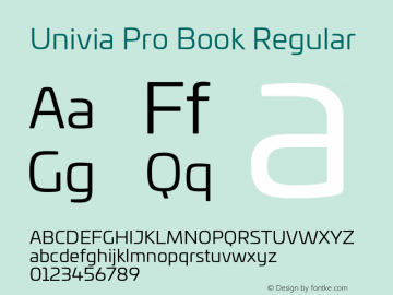 Univia Pro Book Regular Version 1.000图片样张