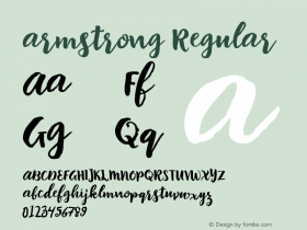 armstrong Regular Version 1.000 Font Sample