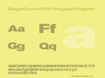 DiagoCrossW00-Regular Regular Version 1.10图片样张