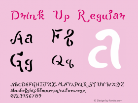 Drink Up Regular Version 1.000;PS 001.000;hotconv 1.0.88;makeotf.lib2.5.64775图片样张