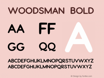 Woodsman Bold Version 1.000图片样张
