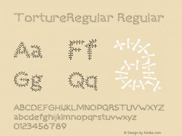 TortureRegular Regular Version 4.10 Font Sample