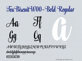 TeaBiscuitW00-Bold Regular Version 1.00 Font Sample