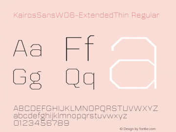 KairosSansW06-ExtendedThin Regular Version 1.00 Font Sample