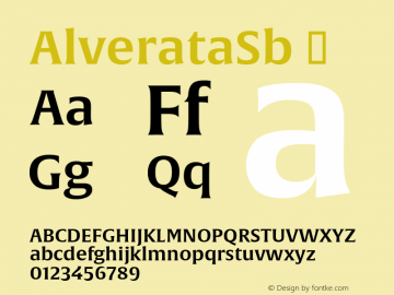 AlverataSb ☞ Version 1.001;com.myfonts.easy.type-together.alverata.semibold.wfkit2.version.4orV Font Sample