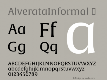 AlverataInformal ☞ Version 1.000;com.myfonts.easy.type-together.alverata.informal-regular.wfkit2.version.4osf图片样张