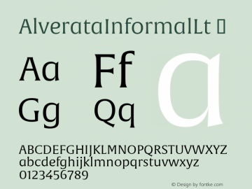 AlverataInformalLt ☞ Version 1.000;com.myfonts.easy.type-together.alverata.informal-light.wfkit2.version.4osd图片样张