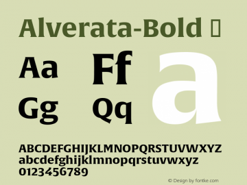Alverata-Bold ☞ Version 1.001;com.myfonts.easy.type-together.alverata.bold.wfkit2.version.4osi Font Sample