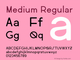 Medium Regular Version 1.000 Font Sample