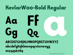 KevlarW00-Bold Regular Version 5.00图片样张