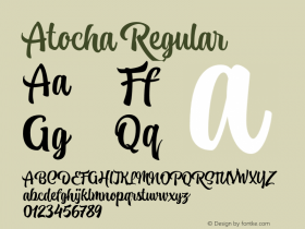 Atocha Regular Version 1.000 Font Sample