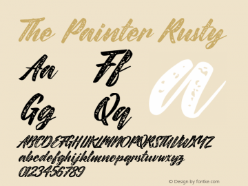 The Painter Rusty Version 1.000 Font Sample