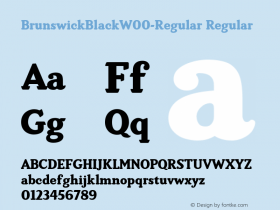 BrunswickBlackW00-Regular Regular Version 1.00图片样张