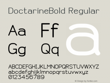DoctarineBold Regular Version 4.10 Font Sample