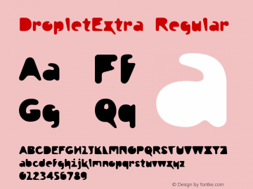 DropletExtra Regular Version 4.10 Font Sample