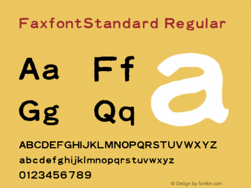 FaxfontStandard Regular Version 4.10图片样张