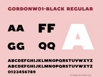 GordonW01-Black Regular Version 1.00图片样张