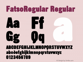 FatsoRegular Regular Version 4.10图片样张