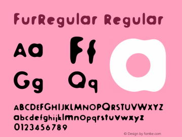 FurRegular Regular Version 4.10 Font Sample