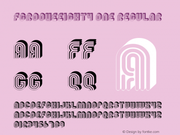 FgrooveEighty One Regular Version 4.10 Font Sample