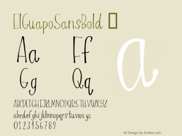 ElGuapoSansBold ☞ Version 1.00 2015;com.myfonts.easy.anewmachine.el-guapo.sans-bold.wfkit2.version.4tqN Font Sample