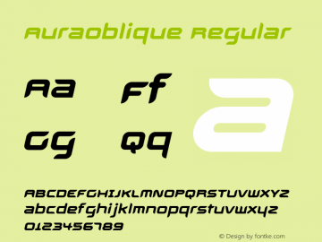 AuraOblique Regular Version 4.10图片样张