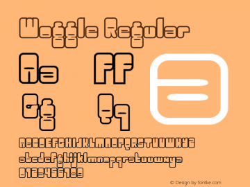 Woggle Regular Macromedia Fontographer 4.1.3 3/17/02图片样张