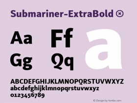 Submariner-ExtraBold ☞ Version 1.005;PS 001.005;hotconv 1.0.88;makeotf.lib2.5.64775;com.myfonts.easy.marin-santic.submariner.extra-bold.wfkit2.version.4xGx Font Sample