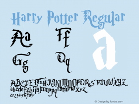 Harry Potter Regular I would appreciate ANY donation! Font Sample