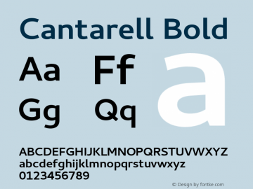 Cantarell Bold Version 0.022 Font Sample