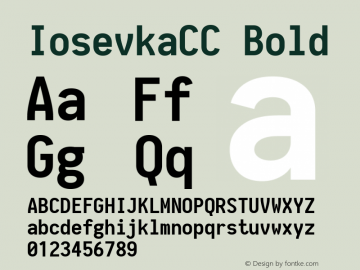 IosevkaCC Bold 1.8.0; ttfautohint (v1.5) Font Sample