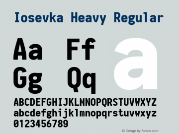 Iosevka Heavy Regular 1.8.0; ttfautohint (v1.5)图片样张