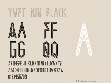 YWFT Nim Black Version 1.000; initial release Font Sample