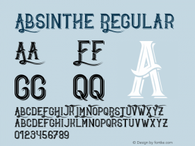 Absinthe Regular Version 1.00 February 23, 2016, initial release Font Sample