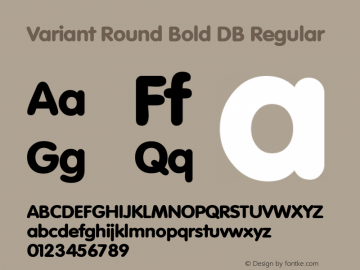 Variant Round Bold DB Regular Altsys Fontographer 4.0.2 13.10.1993图片样张