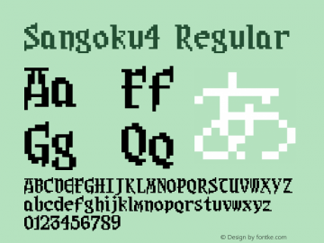 Sangoku4 Regular Version 1.0 Font Sample